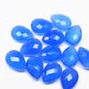 Natural Blue Chalcedony Faceted Pear Drops Briolette Beads Sold per 2 beads pair and sizes 14mm x 10mm approx..Chalcedony is a cryptocrystalline variety of quartz. Comes in many colors such as blue, pink, aqua. Also known to lower negative energy for healing purposes. 